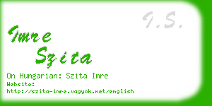 imre szita business card